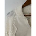 Free People Movement Snowfall Funnel Neck Cropped Cable Knit Sweater EUC Cream White Size M Photo 4