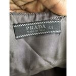 Prada Made In Italy Wool Skirt Front Slit Side Zip Gray Career Size 44 Waist 30 Photo 4