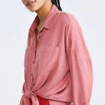 Lou & grey  Terracotta button down Shirt size Small Photo 0