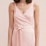 Everlane Japanese GoWeave Sleeveless Wrap Mini Dress Balletcore Pink Belt Size 6 Photo 0