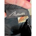 dress V neck long sleeve fringe black 1990s shoulder pads Photo 7