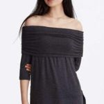 Lou & grey Off-Shoulder Charcoal Blouse with 3/4 Sleeves Size XS Photo 0