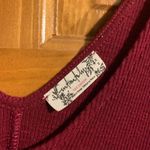 Free People Burgundy V-Neck Flowy Tank Top Photo 1