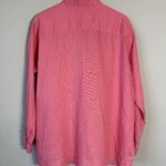J.Jill  Love Linen Long Sleeve Button Down Shirt Blouse Women's Medium Pink Photo 8