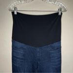 Just Black Maternity Dark Blue Full Panel Flare Denim Jeans Photo 3