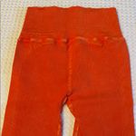 Free People NEW! Movement HAPPINESS RUNS Ribbed Bright Orange Leggings M/L Photo 8