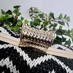 Black White Geometric Chevron Hard Case Clutch Bag New Photo 4