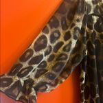 Ashley Stewart  Leopard Print Blouse with Chain Detail size L Photo 1