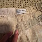 Kohls Linen Cream White Striped Pants Photo 2