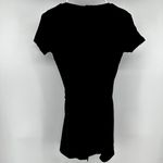 Brandy Melville Robbie Dress Wrap Cotton Tie Waist V Neck Stretch Black OS Photo 4