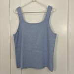 Halogen New 3X Blue Ribbed Knit Tank Top Photo 4