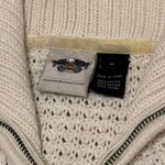 Harley Davidson Women’s Zip Up Sweater Size Medium Y2K Chunky Knit Pullover Photo 4