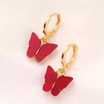 Princess Polly Red Butterfly Earrings Photo 0