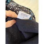 Tory Burch Camilla Dasha Silk Blue and Black Print Dress Size 4 Photo 8