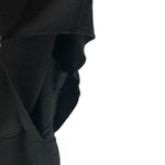 Vince Double V-Neck Popover Dress Midi Flutter Sleeve Black 12 Photo 3