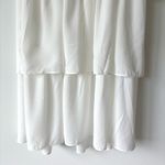 Off the Shoulder White Tiered Flowy Midi Dress Bridal Shower Wedding Maternity Size M Photo 3