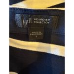 J.Jill  Jacket Women Small Navy Blue White Striped Jersey Knit One Button Preppy Photo 8