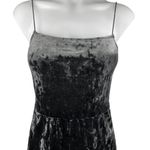 Topshop Black Velvet Velour Sleeveless Cami Wide Leg Overalls Jumpsuit Romper 4 Photo 3