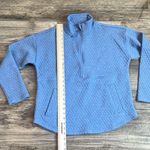 Eddie Bauer  Ladies Quilted Half Zip Pullover Heathered Colony Blue Size M #109 Photo 3