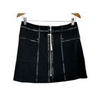 Central Park West  Black Zip Front Mini Skirt Women's Size Medium NEW Photo 4