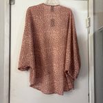 Vince Camuto  Blush Leopard Cheetah Animal Print Sheer Kimono Cover Up Cardigan Photo 3