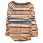 J.Crew  Woman's Vneck 3/4 Sleeved Printed Casual Blouse Size XS Photo 5