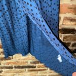 Madewell  Blue Black Diamond Brushstroke Faux Wrap Mini Dress Women's Size XXS Photo 5