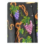 Vintage Design Options by Philip & Jane Gordon Grape Cardigan Sweater Size Large Black Photo 1
