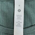 Lululemon  Double Strap Yoga Tank‎ Top Dark Forest Green 6 Ribbed Modal Silk Photo 8