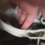 Halston Heritage Snakeskin Leather Drawstring Shoulder Bag Ivory Designer Purse Photo 11