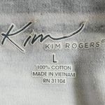 kim rogers  Stripe Boatneck Tee Size Large Preppy Red and Blue Stripe Top Photo 5