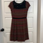 Anthropologie  Sparrow Sweater Dress Striped Fair Isle Short Sleeves Lace Medium Photo 6
