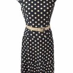 Jones Studio Dress Barn Polka Dot Dress, Black Photo 0
