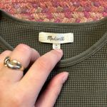 Madewell ARMY GREEN WAFFLE KNIT BABY TEE Photo 1