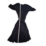 Madewell Tie-Waist Tiered Midi Dress in Windowpane Sz 6 Photo 8