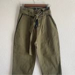 Lulus Leo Olive Green Tie-Waist Cropped Pants Size S NWT Photo 11