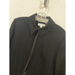 Dress Barn Wool Blend Open Trench Long Jacket Houndstooth Women’s 10 Black Photo 1