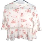 Denim & Supply Ralph Lauren Denim & Supply by Ralph Lauren Peplum Top with Floral Print Size Medium Photo 1