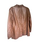 Preston & York  Women’s Lambskin Leather Jacket Brown Size L Photo 1