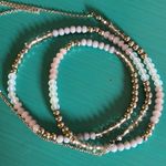 Loft New 2 - Piece Demure Minimalist Silver Tone and Multi-Color Bead Necklace Photo 7