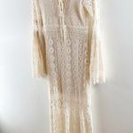 Jen's Pirate Booty Jen’s Pirate Booty Chaouen Lace Crochet Boho Maxi Dress Ivory XS Photo 13