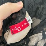 Ruby Rox Black Sheer Floral Lace Bodycon Ruched Dress Photo 1