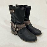 Maurice's Rachel Black Strappy Faux Leather Boot Size 7 Photo 6