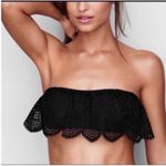Victoria's Secret Black Ruffled Lace Bandeau Photo 0