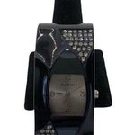 Vintage Narmi Black Fashion Circle Style Snap Closure Sleek Sophisticated Watch Photo 0