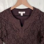 Coldwater Creek Vintage Y2K Lace Top Size Small Chocolate Brown Fairy Grunge Photo 7