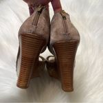 Seychelles  Tan Suede Lather Platform Wedges Photo 6