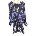 Ramy Brook New York silk Milene Floral Print Long Sleeve Mini Dress Small $465 Photo 1