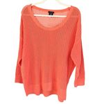 Calvin Klein Jeans Y2K VTG Sweater Open Knit Mesh Pullover Orange Beach Photo 1