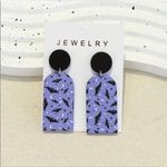 🌸 4 for $20 PURPLE ARCH BATTY Acrylic EARRINGS #halloween #bat Green Photo 6